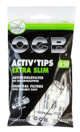 OCB Activ Tips EXTRA Slim Aktivkohlefilter 6mm 50er Beutel
