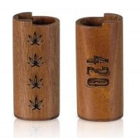 Hülle für Feuerzeug mit Gravur ca2,4x3x6,5cm 420 + 4 Leaves - Only Bubatz