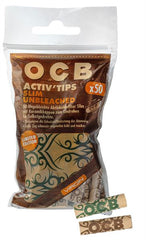 OCB Activ Tips Slim Unbleached Aktivkohlefilter 7mm Limited Edition 50er Beutel - Only Bubatz