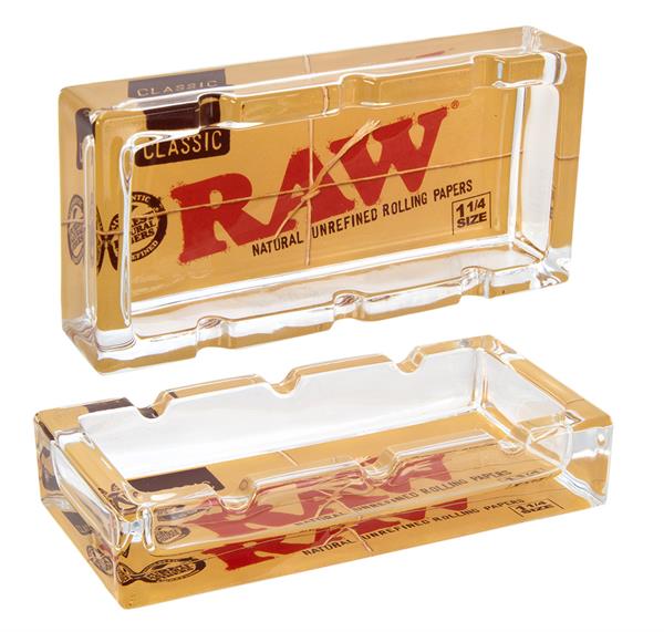 RAW Glas - Aschenbecher rechteckig ca 15,5x7,5x3cm - Only Bubatz