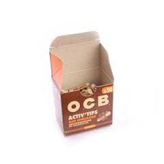 OCB Activ Tips Slim Unbleached Aktivkohlefilter 7mm 50er Schachtel