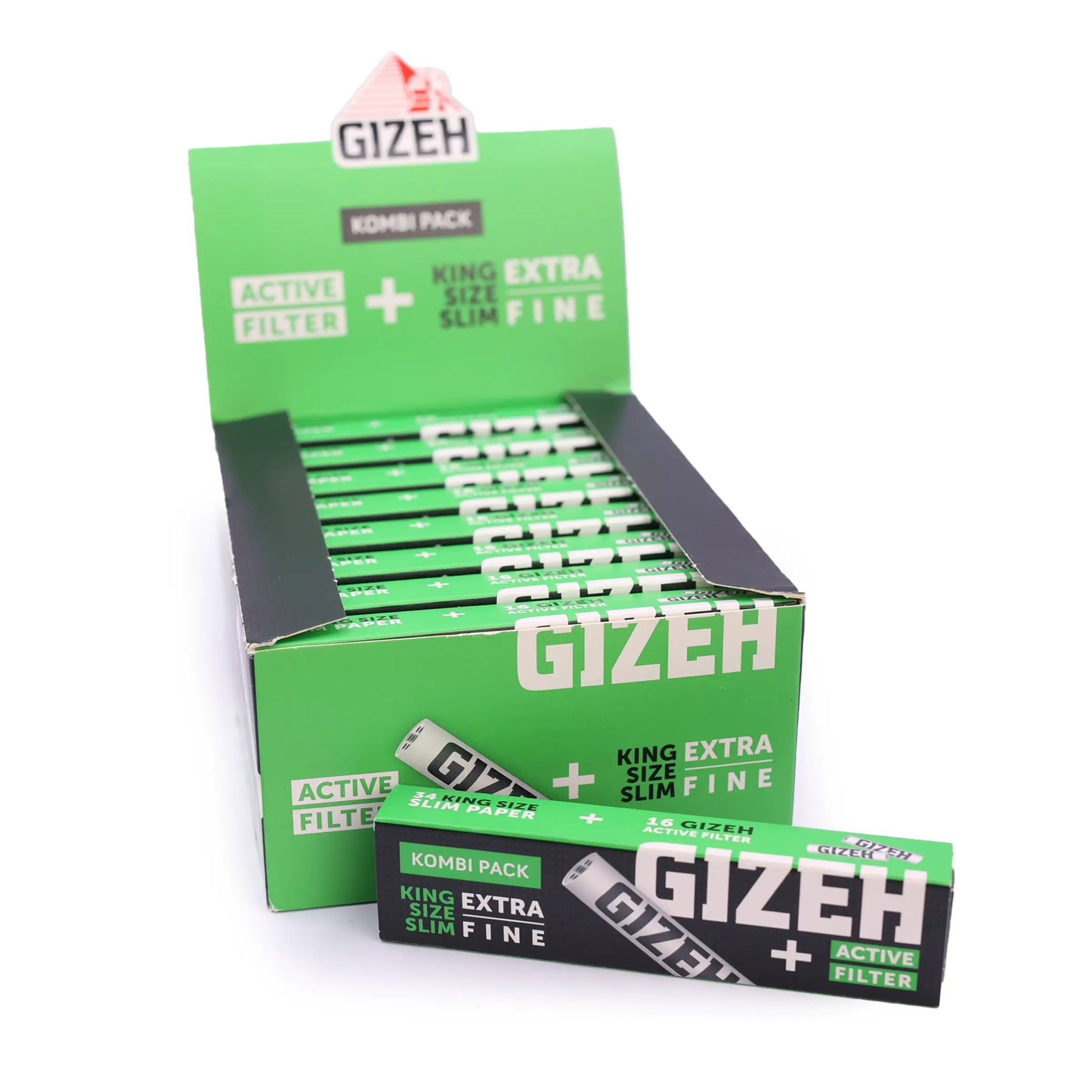 Black King Size Slim Papiers+Aktivekohlefilter 16er Box - Only Bubatz
