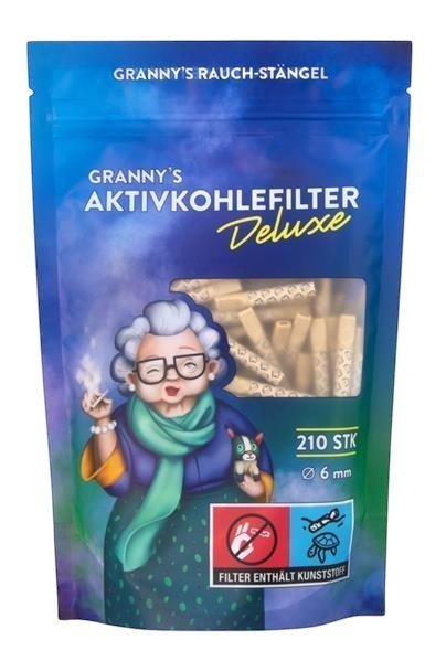 GRANNY´S Aktivkohlefilter Hybrid Deluxe ø 6mm, 210er Packg. - Only Bubatz