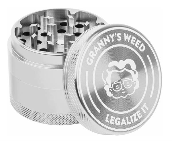 Granny´s Weed CNC Aluminium Grinder/Pollinator, ø 60mm - Only Bubatz