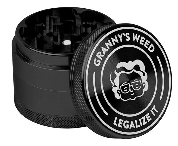 Granny´s Weed CNC Aluminium Grinder/Pollinator, ø 60mm - Only Bubatz