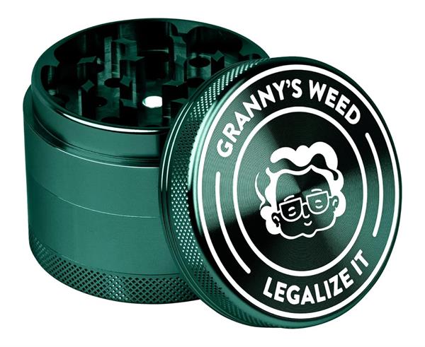 Granny´s Weed CNC Aluminium Grinder/Pollinator, ø 60mm - Only Bubatz