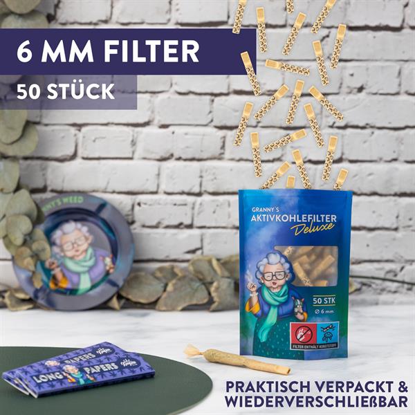 Granny´s Weed Deluxe Aktivkohlefilter ø 6mm - Only Bubatz