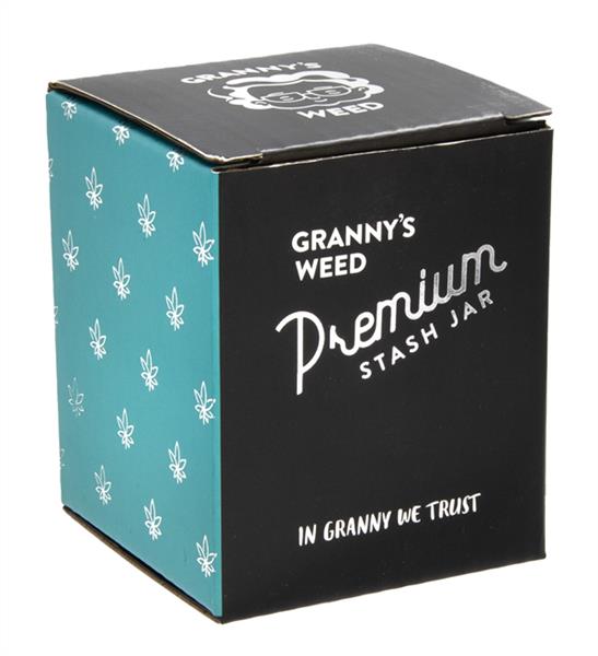 Granny´s Weed Granny's Weed Premium Stash Jar (hellblau) - Only Bubatz
