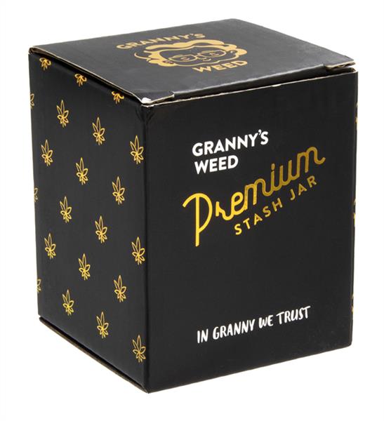 Granny´s Weed Granny's Weed Premium Stash Jar (schwarz) - Only Bubatz