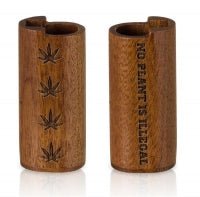 Hülle für Feuerzeug mit Gravur ca2,4x3x6,5cm No plant is illegal - Only Bubatz
