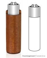 Hülle für Feuerzeug mit Gravur ca2,4x3x6,5cm No plant is illegal - Only Bubatz