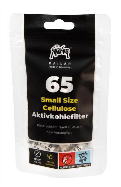 Kailar Cellulose Aktivkohle - Filter Slim (weiß) - Only Bubatz