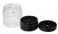 Metall Mühle Grinder Aufbewarungsglas 60mm Hemp - Only Bubatz