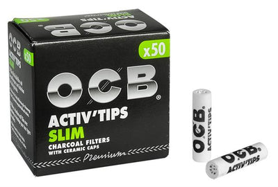 OCB Activ Tips Slim Aktivkohlefilter 7mm 50er Schachtel - Only Bubatz