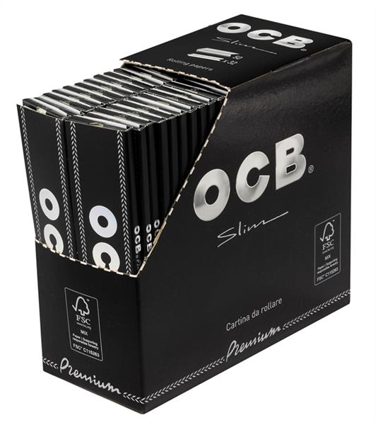 OCB Schwarz Premium Long Slim Paper 109x44mm - Only Bubatz