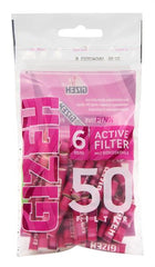 PINK Active Filter Slim 6mm 50 Filter Beutel 10er Display - Only Bubatz