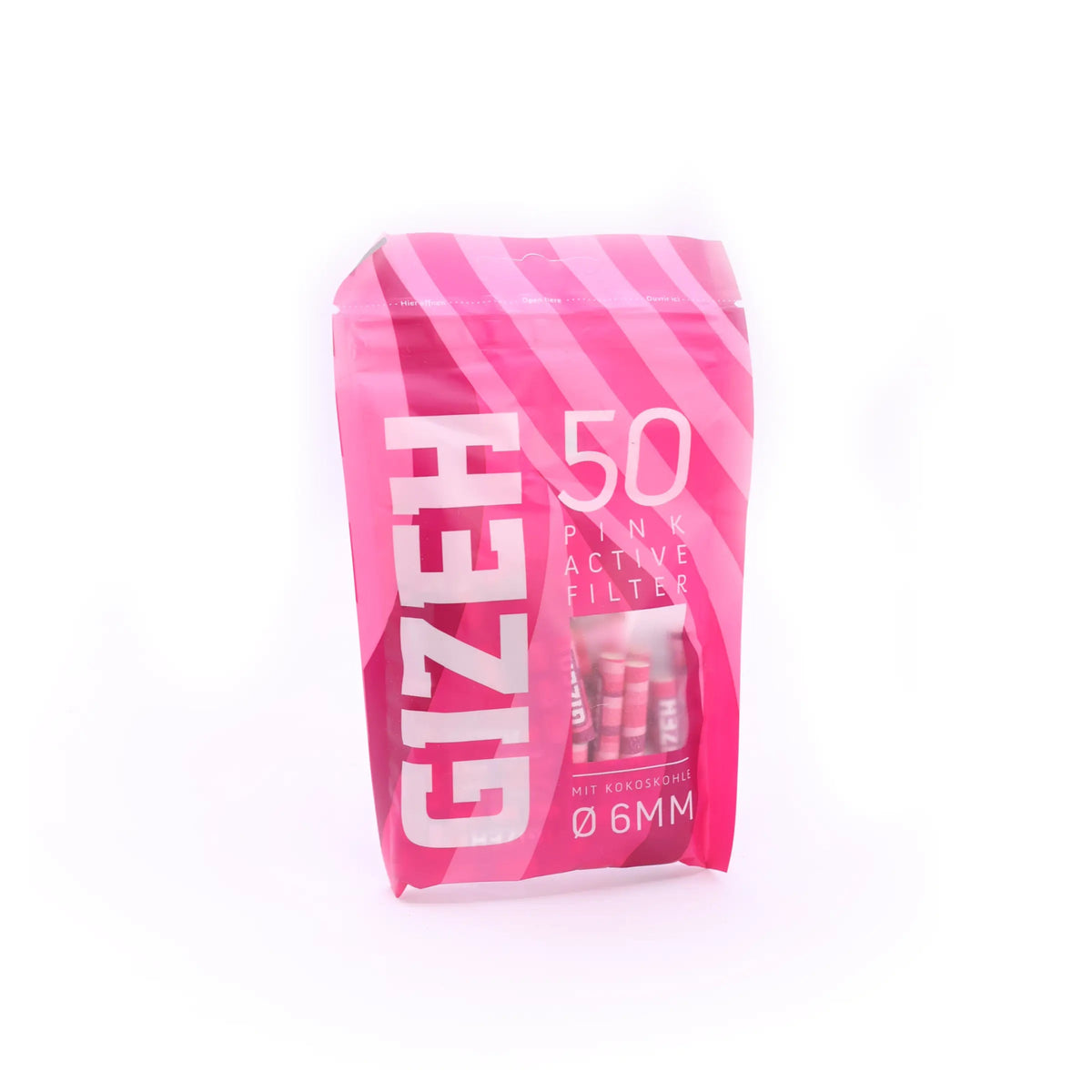 PINK Active Filter Slim 6mm 50 Filter Beutel 10er Display - Only Bubatz