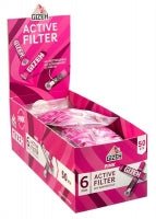 PINK Active Filter Slim 6mm 50 Filter Beutel 10er Display - Only Bubatz