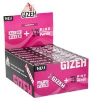 Pink King Size Slim Papiers+Aktivekohlefilter 16er Box - Only Bubatz