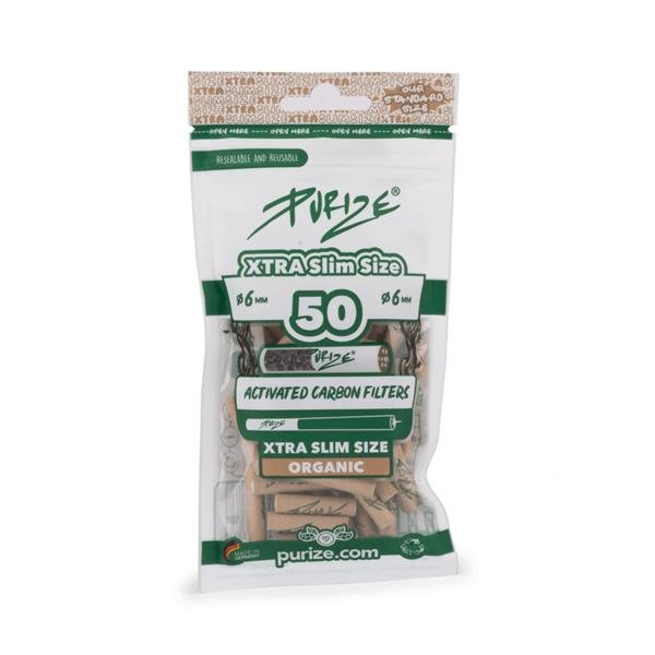 Purize Aktivkohlefilter XTRA Slim (50er, ORGANIC) - Only Bubatz