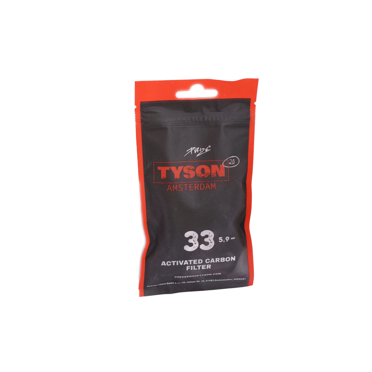 Purize x Tyson 2.0 Aktivkohlefilter (33er) - Only Bubatz