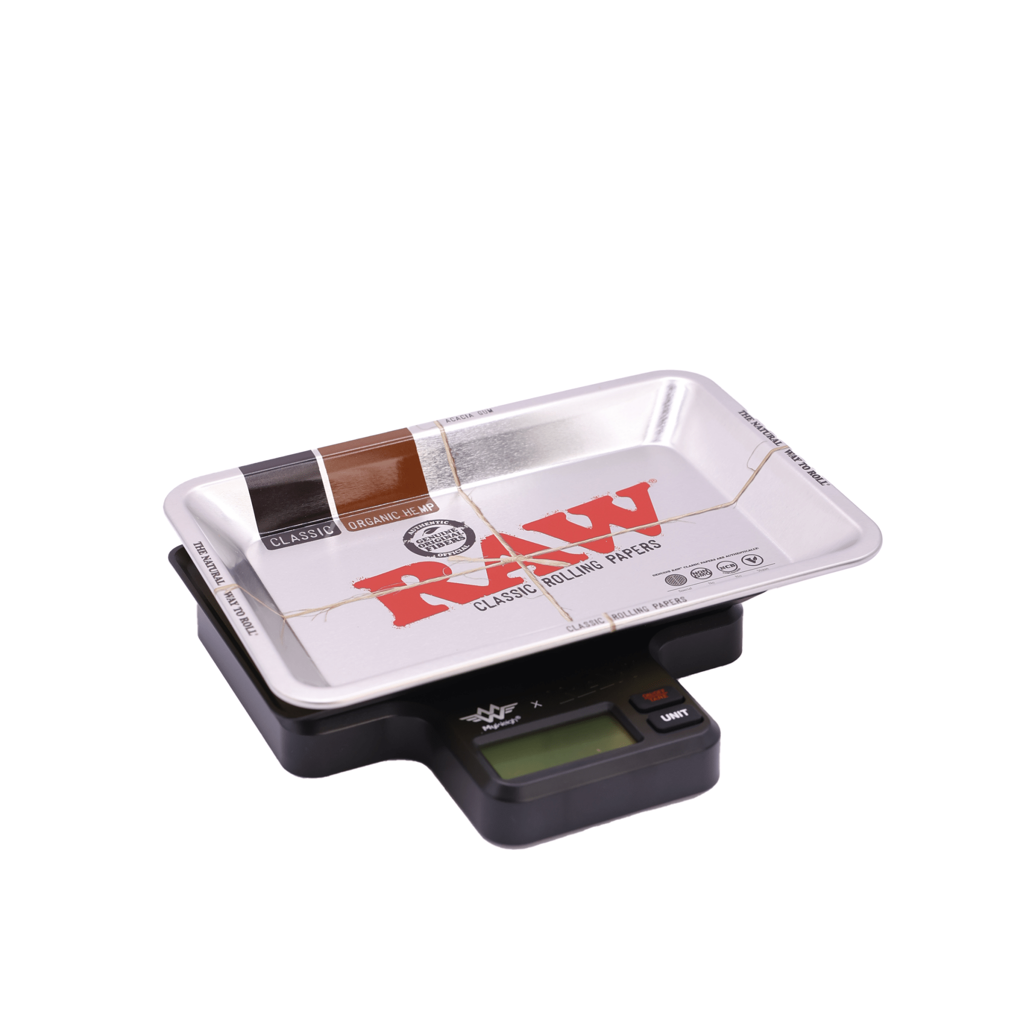 RAW MyWeigh Tray Scale 1000g Digitalwaage mit Drehtablett Einteilung 0,1g 0,01g - Only Bubatz