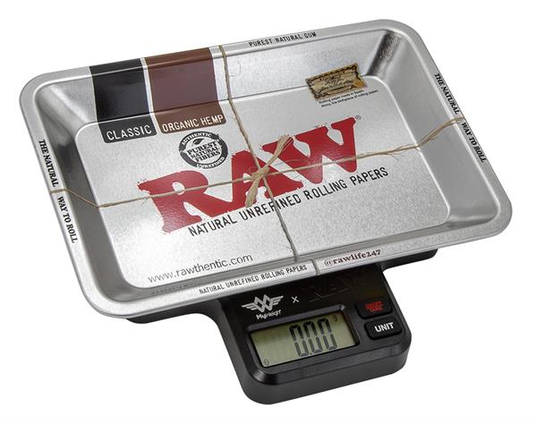 RAW MyWeigh Tray Scale 1000g Digitalwaage mit Drehtablett Einteilung 0,1g 0,01g - Only Bubatz