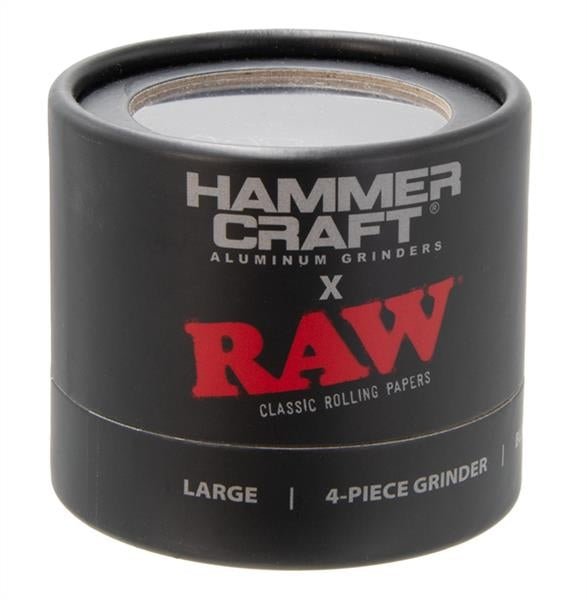 RAW x Hammercraft Aluminium Grinder/Pollinator schwarz - Only Bubatz