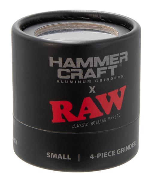 RAW x Hammercraft Aluminium Grinder/Pollinator schwarz - Only Bubatz