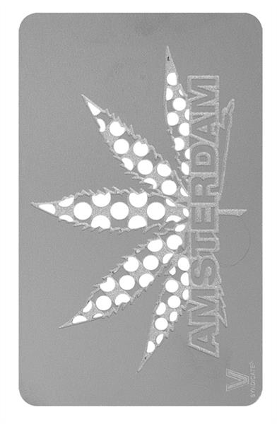 V - Syndicate Card - Metall - Grinderkarte Amsterdam Leaf - Only Bubatz